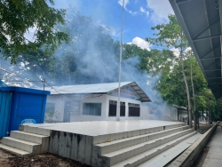 20220524223047.jpg - โรงเรียนประทายขอขอบคุณเทศบาลประทายที่ให้ความอนุเคราะห์รถฉีดน้ำทำความสะอาดโรงอาหาร  | https://prathai.ac.th